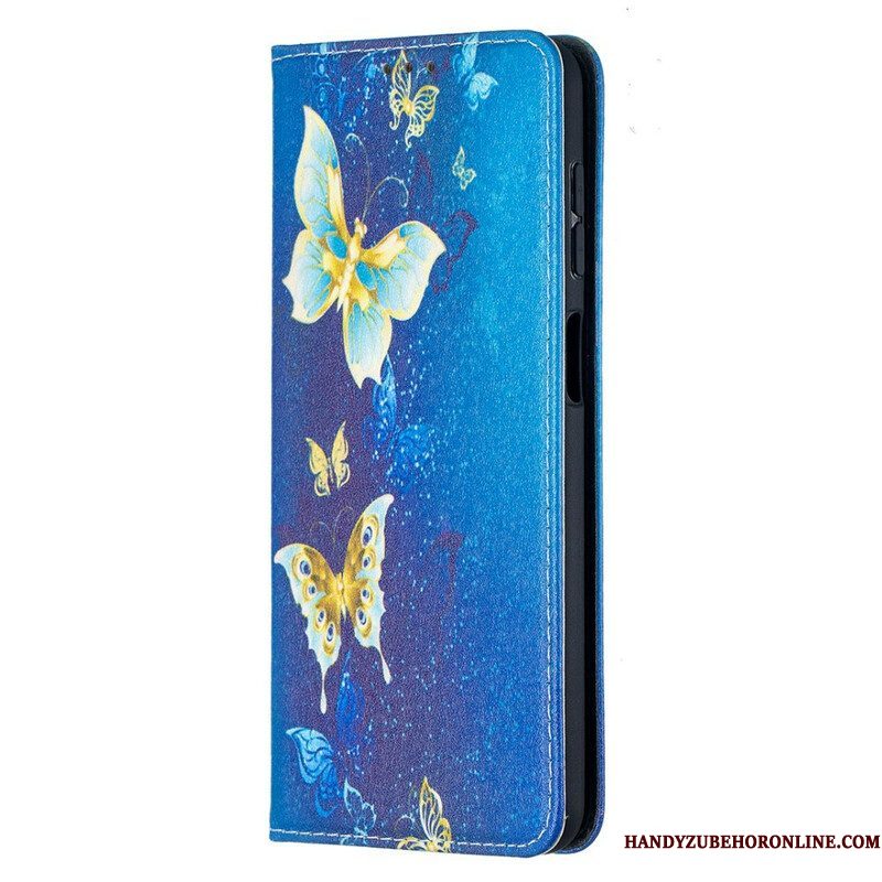 Bescherming Hoesje voor Samsung Galaxy M12 / A12 Folio-hoesje Kleurrijke Vlinders