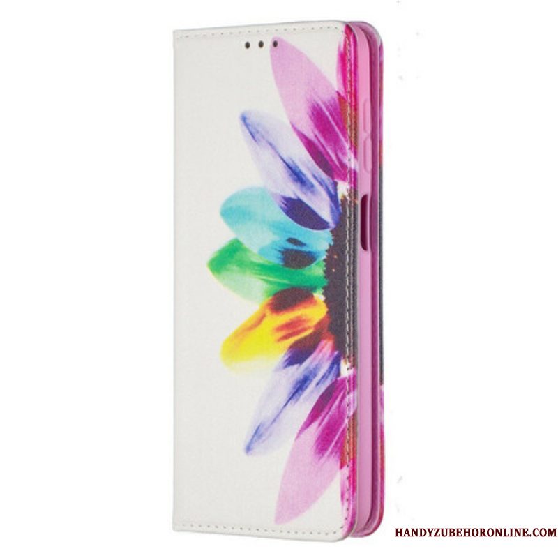 Bescherming Hoesje voor Samsung Galaxy M12 / A12 Folio-hoesje Waterverf Bloem