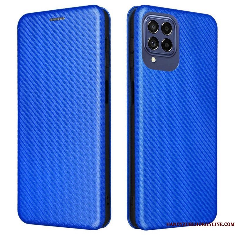 Bescherming Hoesje voor Samsung Galaxy M53 5G Folio-hoesje Koolstofvezel