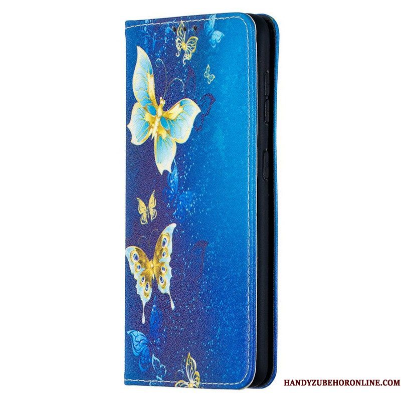 Bescherming Hoesje voor Samsung Galaxy S21 5G Folio-hoesje Kleurrijke Vlinders