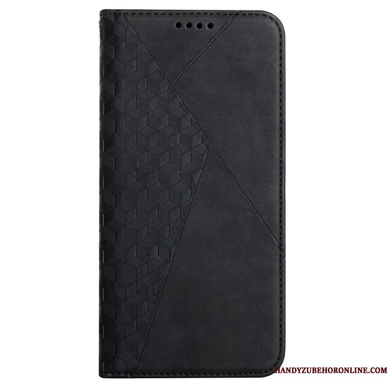 Bescherming Hoesje voor Samsung Galaxy S22 Ultra 5G Folio-hoesje Geo Leereffect