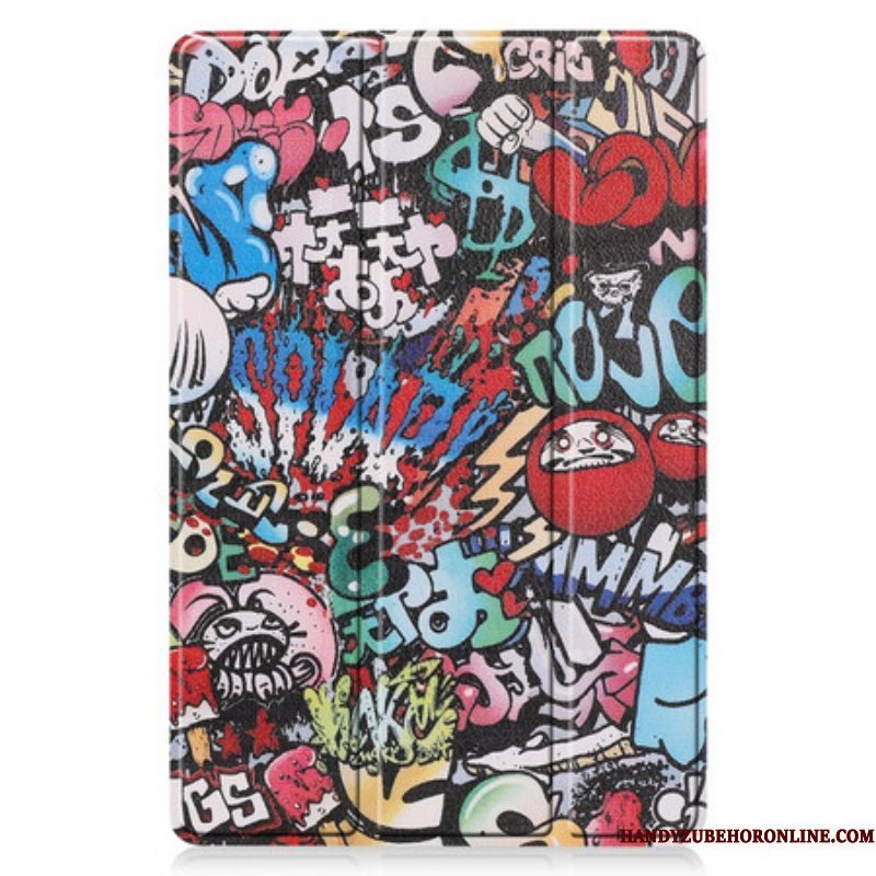 Bescherming Hoesje voor Samsung Galaxy Tab S8 Plus / Tab S7 Plus Graffiti Pennenhouder