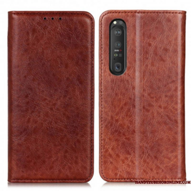 Bescherming Hoesje voor Sony Xperia 1 III Folio-hoesje Getextureerd Splitleer