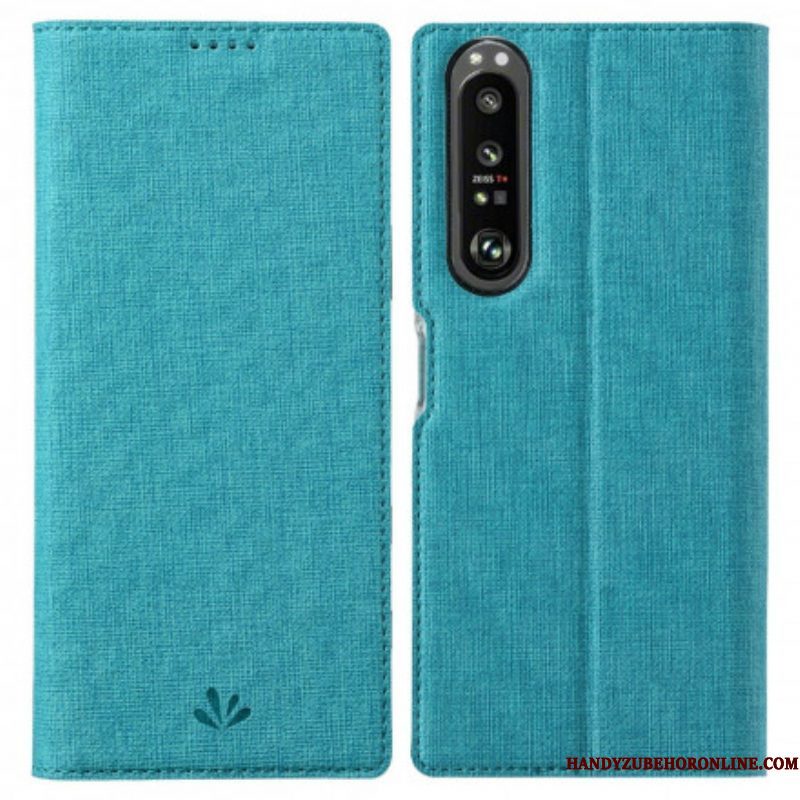 Bescherming Hoesje voor Sony Xperia 1 III Folio-hoesje Getextureerde Vili Dmx