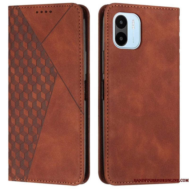 Bescherming Hoesje voor Xiaomi Redmi A1 Folio-hoesje Kubieke Stijl Skin-touch