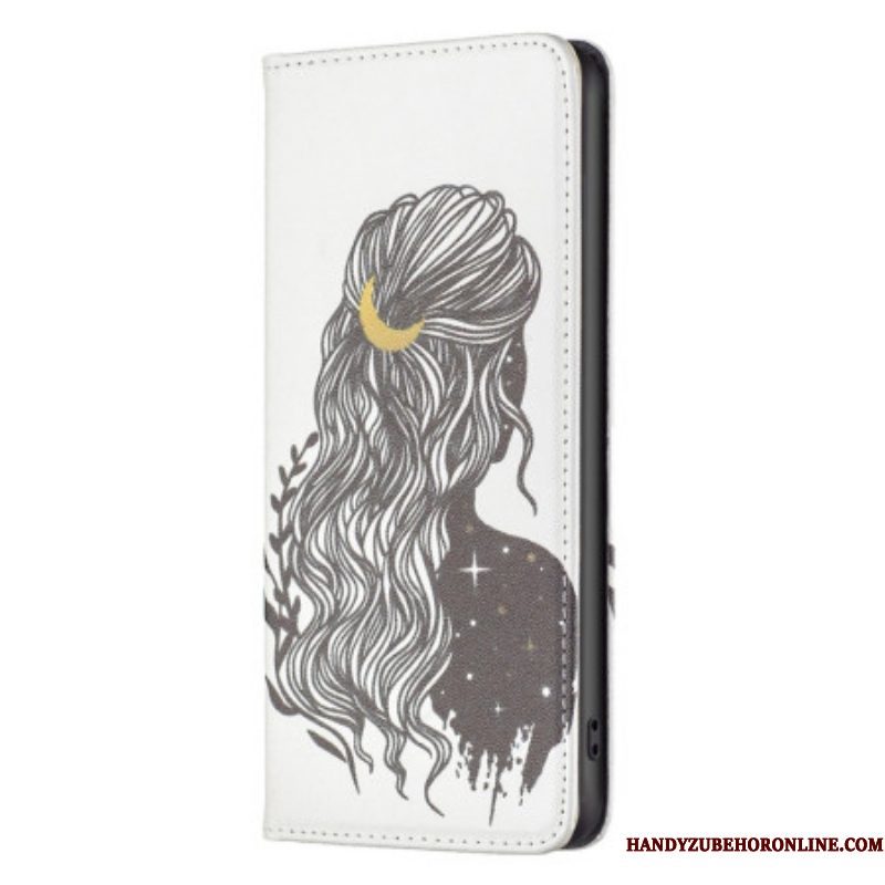 Bescherming Hoesje voor iPhone 14 Pro Folio-hoesje Mooi Haar