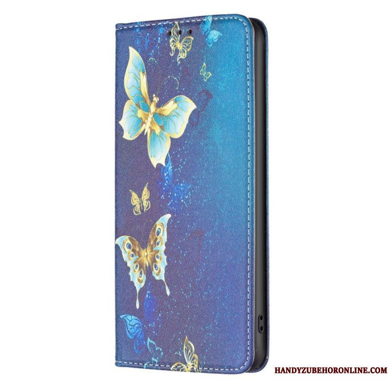 Bescherming Hoesje voor iPhone 14 Pro Folio-hoesje Vlinders