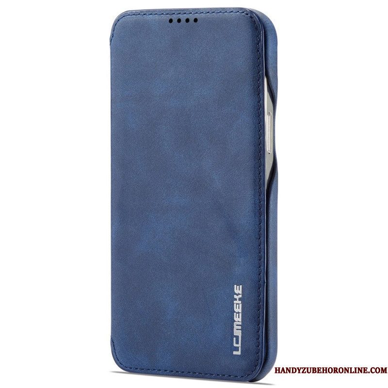 Bescherming Hoesje voor iPhone 14 Pro Max Folio-hoesje Lc.imeeke Ledereffect