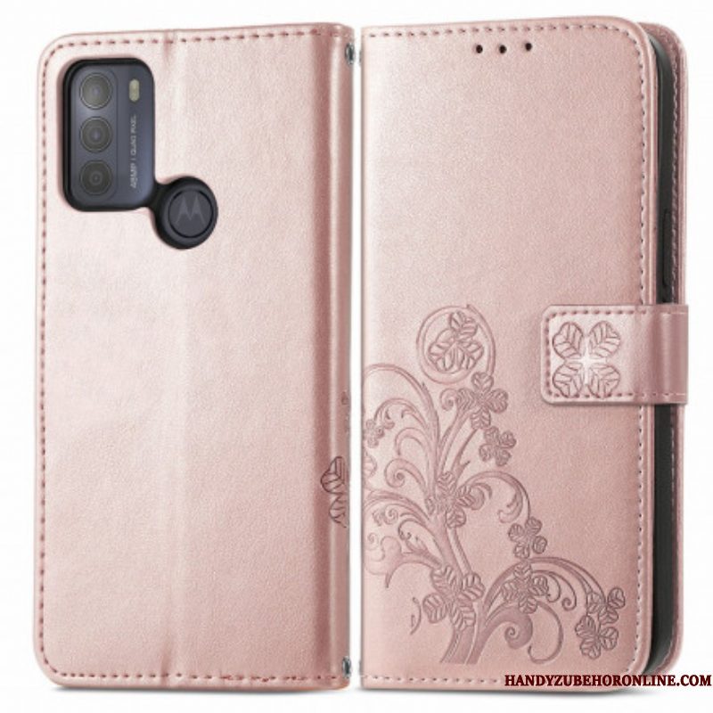 Flip Case voor Moto G50 Aziatische Bloemen