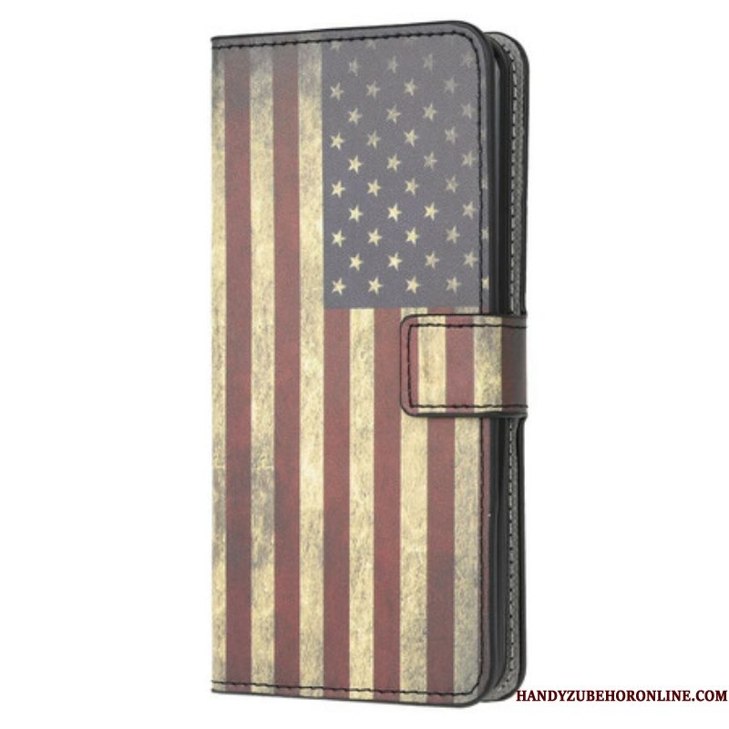 Flip Case voor Samsung Galaxy M12 / A12 Amerikaanse Vlag