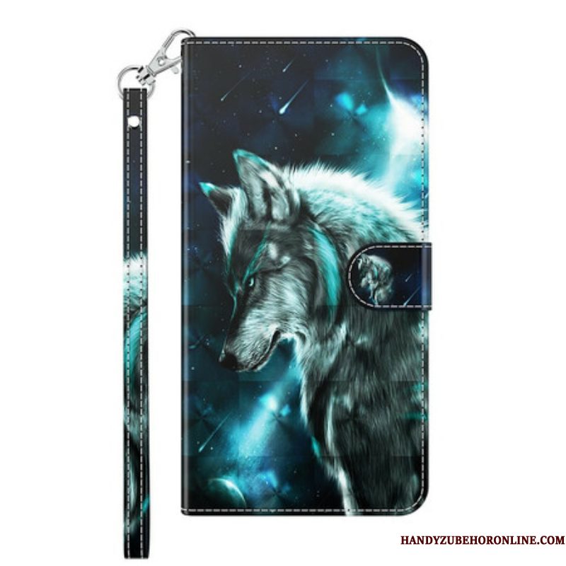 Flip Case voor Samsung Galaxy M12 / A12 Majestueuze Wolf