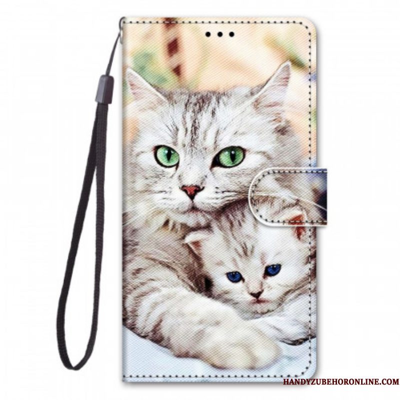 Flip Case voor Samsung Galaxy M23 5G Katten Familie