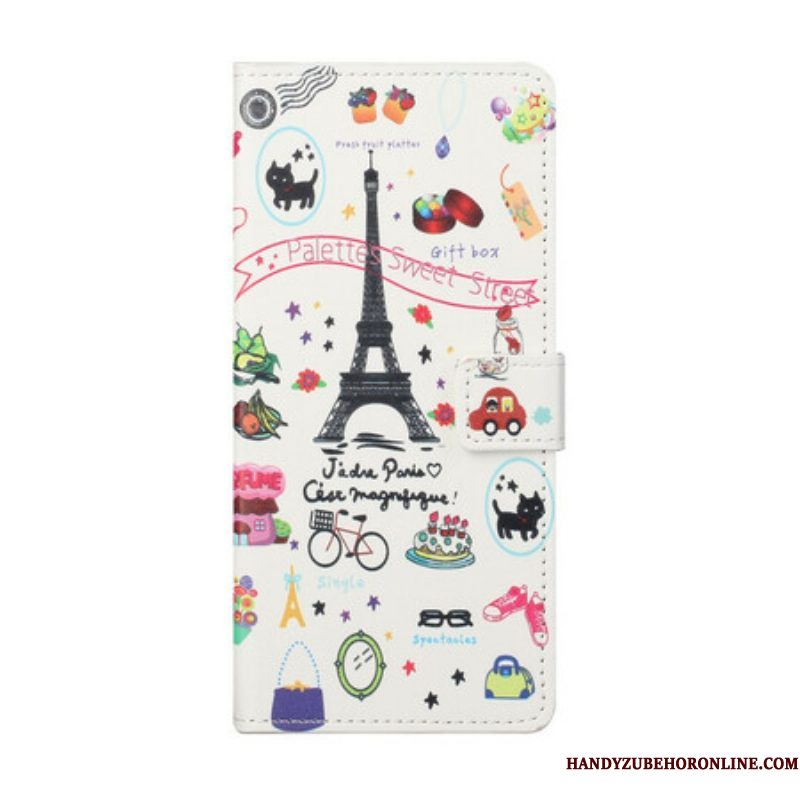 Flip Case voor Samsung Galaxy S21 5G Ik Hou Van Parijs