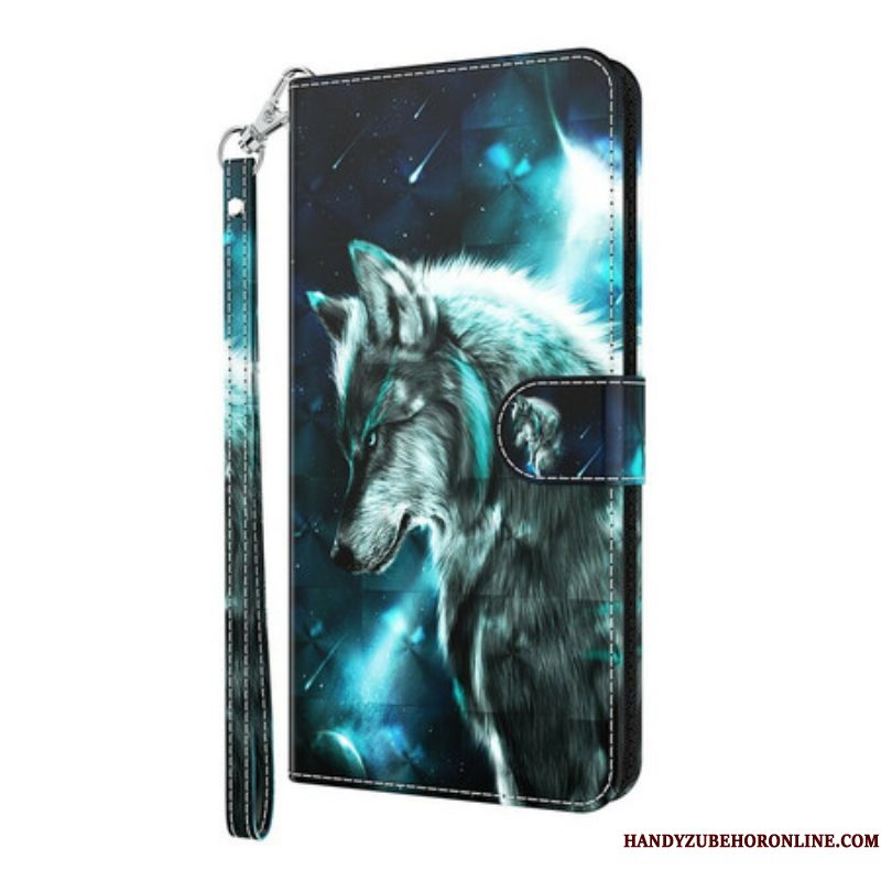 Flip Case voor Samsung Galaxy S21 5G Majestueuze Wolf