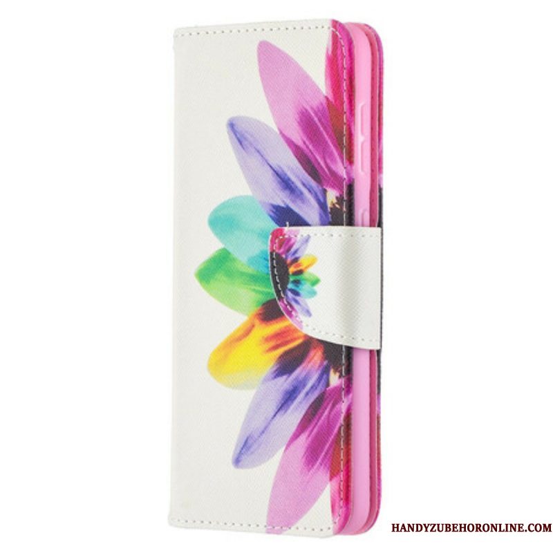 Flip Case voor Samsung Galaxy S21 5G Waterverf Bloem