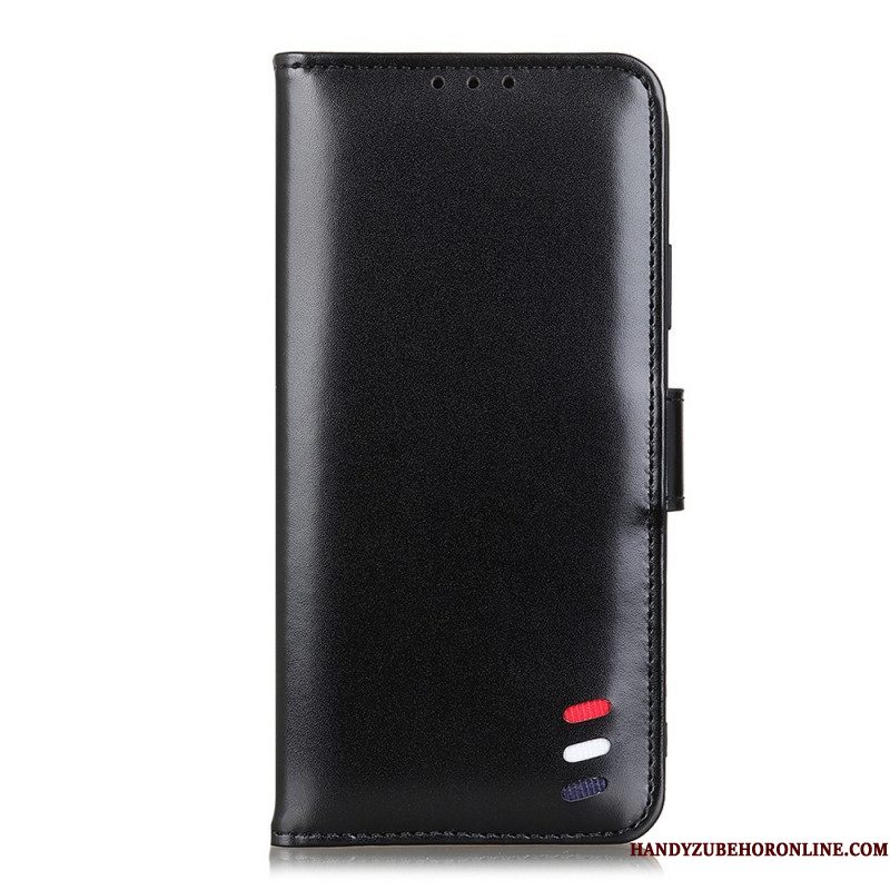 Flip Case voor Samsung Galaxy S22 Plus 5G Driekleurig Leereffect