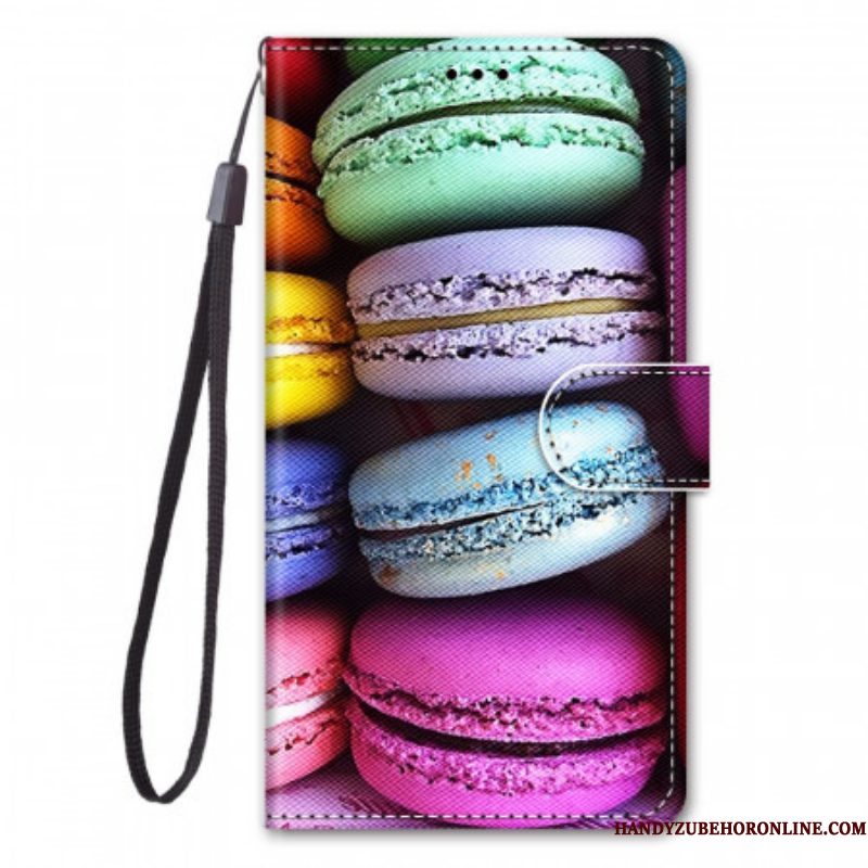 Flip Case voor Samsung Galaxy S22 Ultra 5G Macarons