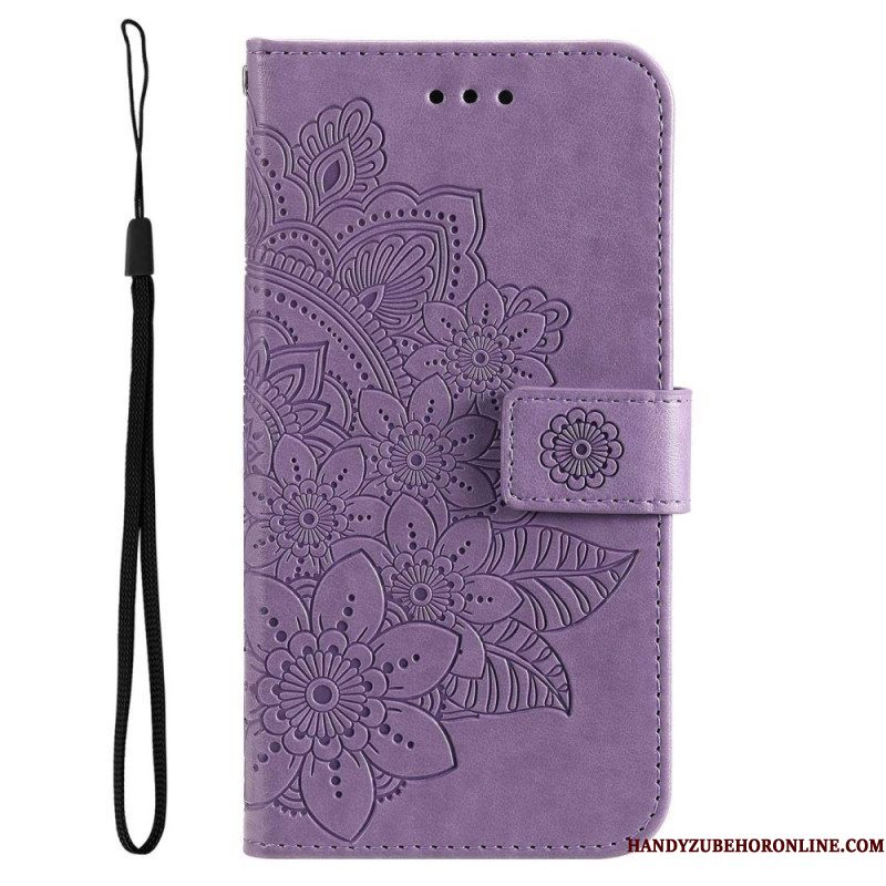 Flip Case voor Samsung Galaxy S23 Plus 5G Met Ketting Strakke Mandala