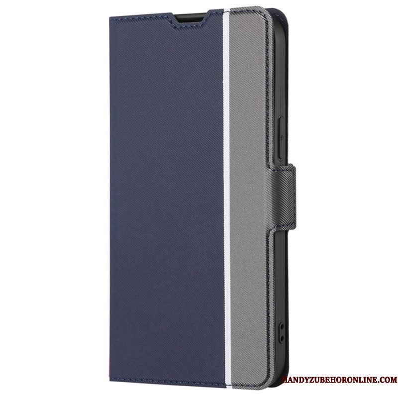 Flip Case voor Xiaomi 12T / 12T Pro Ultrafijn Tweekleurig