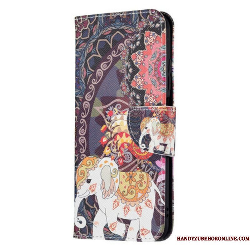 Flip Case voor Xiaomi Redmi Note 10 5G Indische Olifant