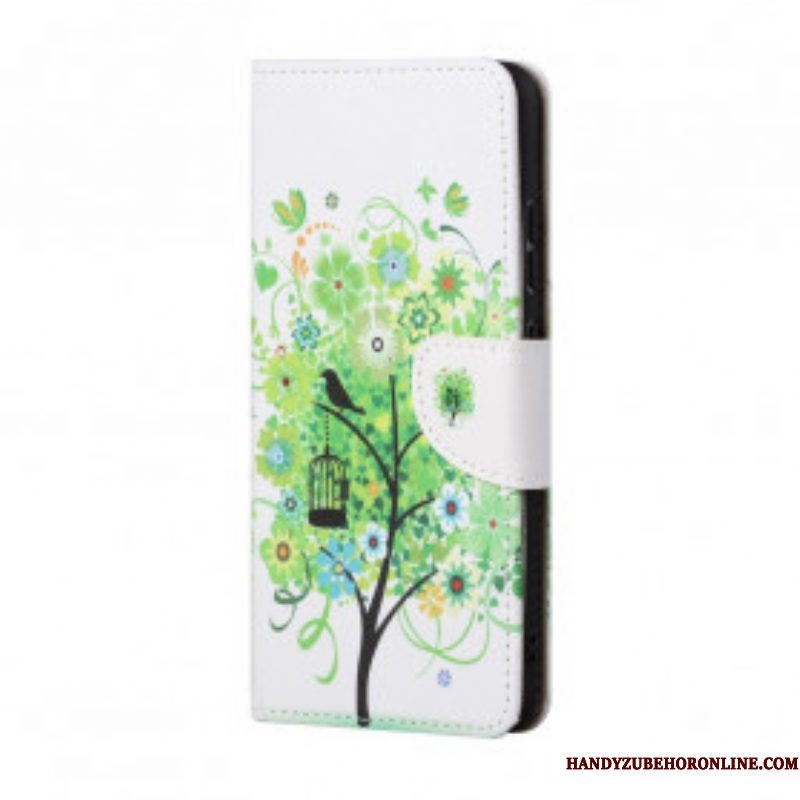 Flip Case voor Xiaomi Redmi Note 10 Pro Groene Boom