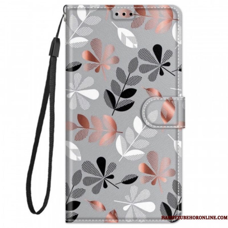 Flip Case voor Xiaomi Redmi Note 11 Pro Plus 5G Lakens Met Lanyard