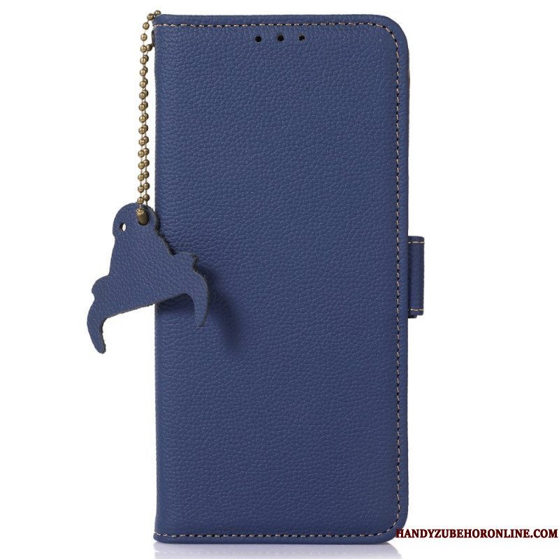 Flip Case voor Xiaomi Redmi Note 12 4G Echt Rfid-gestructureerd Leer