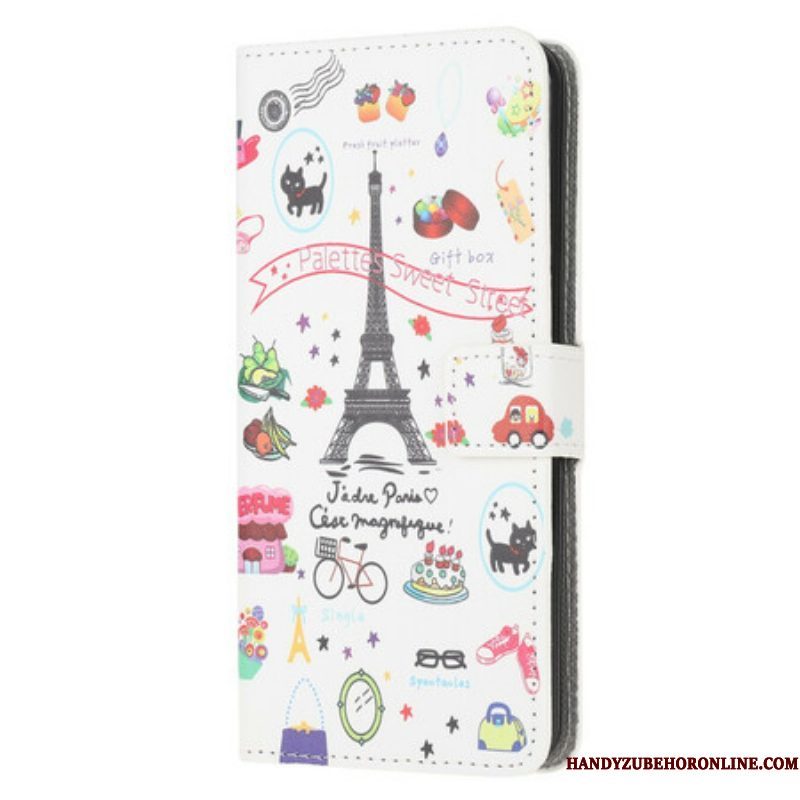 Flip Case voor iPhone 13 Mini Ik Hou Van Parijs