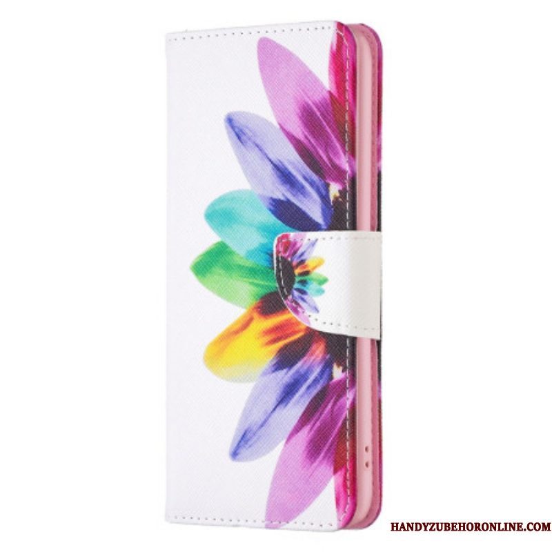 Flip Case voor iPhone 15 Waterverfbloem