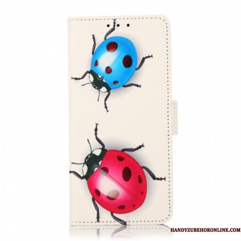 Folio-hoesje voor Moto E40 / E30 / E20 Lieveheersbeestjes