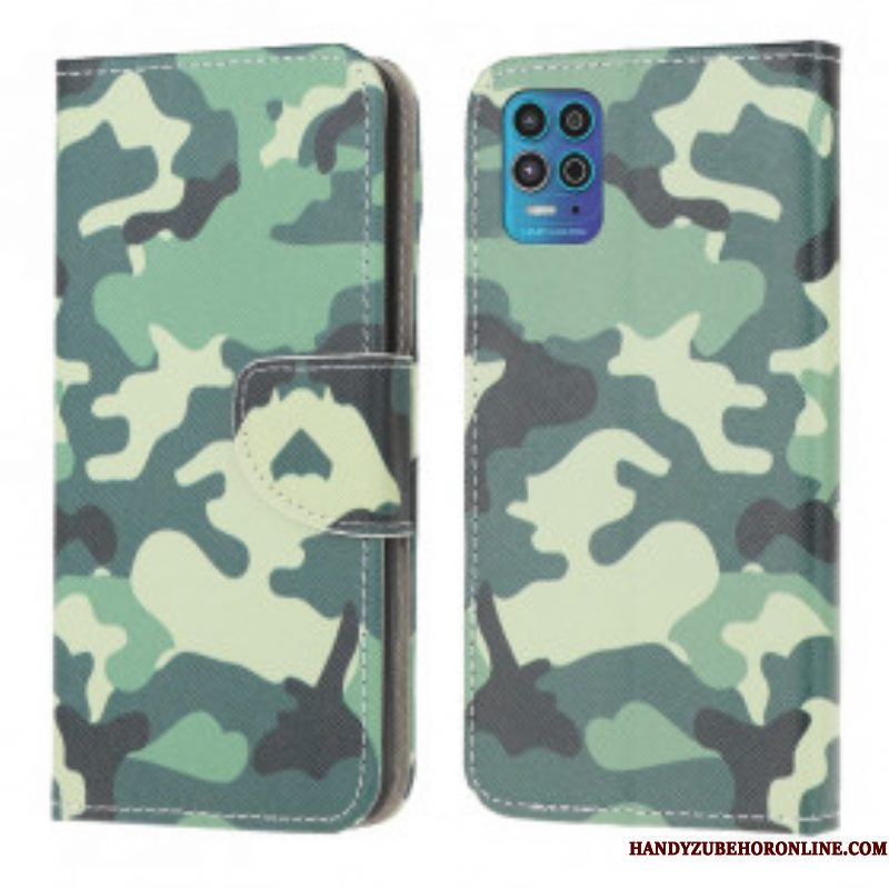 Folio-hoesje voor Moto G100 Militaire Camouflage