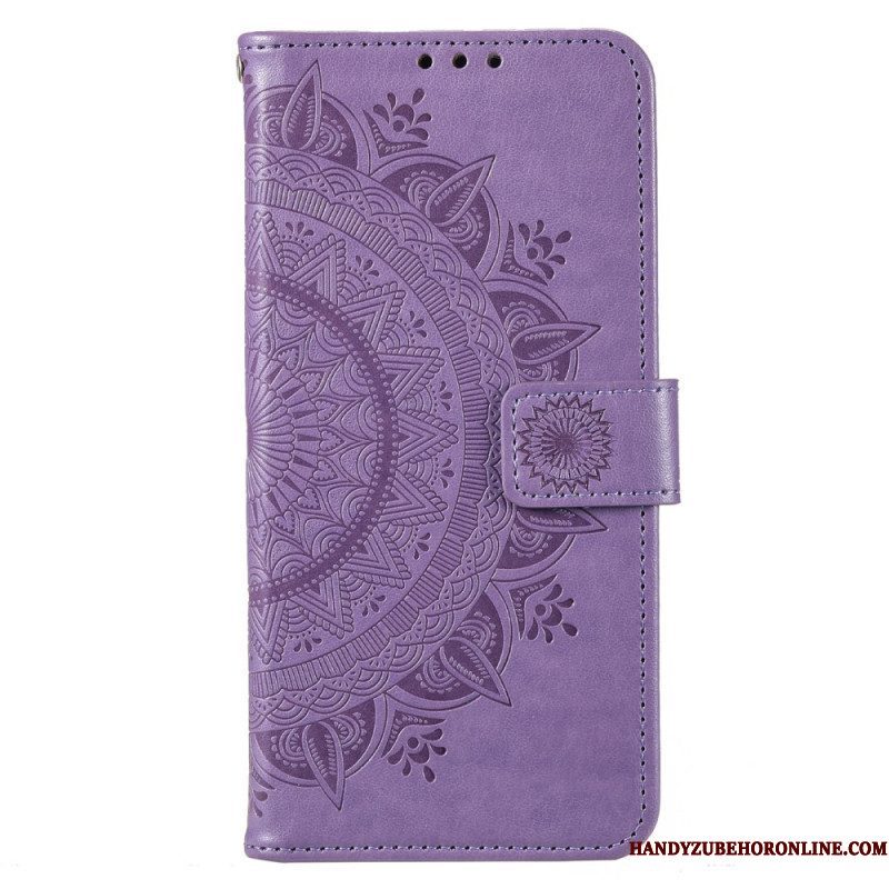 Folio-hoesje voor Moto G73 5G Zon Mandala