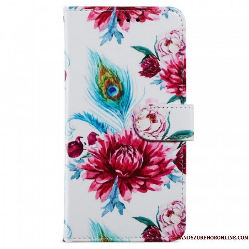 Folio-hoesje voor Samsung Galaxy A13 String Safari Dieren