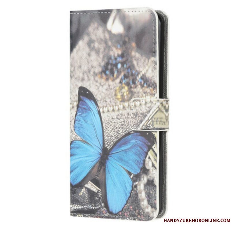 Folio-hoesje voor Samsung Galaxy A42 5G Vlinder Prestige Blauw