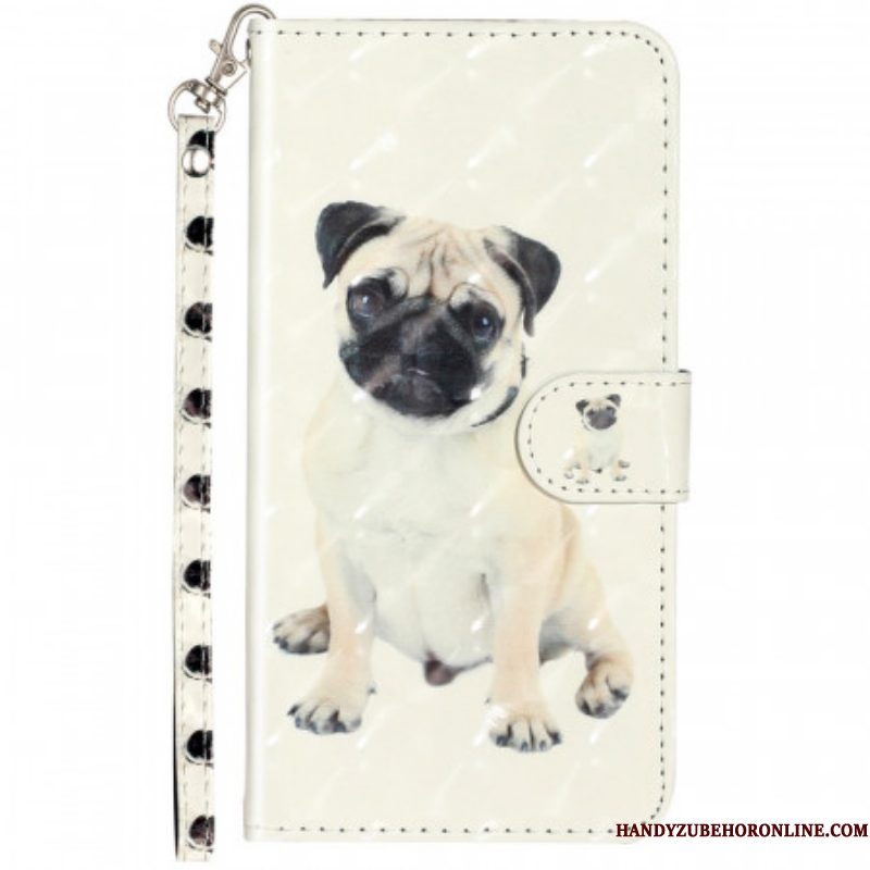 Folio-hoesje voor Samsung Galaxy A53 5G Met Ketting String Hond