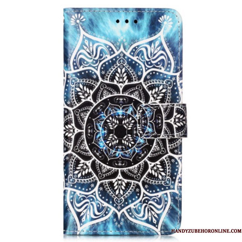 Folio-hoesje voor Samsung Galaxy A54 5G Met Ketting Strakke Mandala