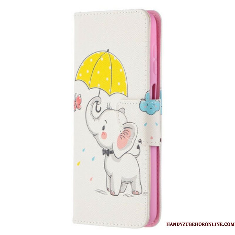 Folio-hoesje voor Samsung Galaxy M12 / A12 Baby Olifant