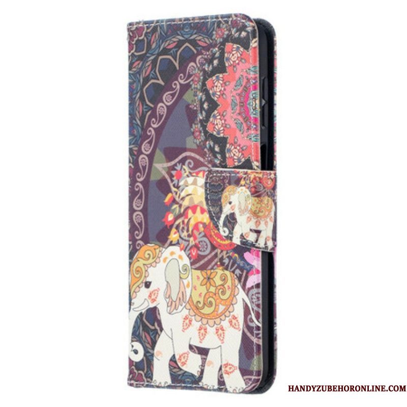 Folio-hoesje voor Samsung Galaxy M12 / A12 Indische Olifant