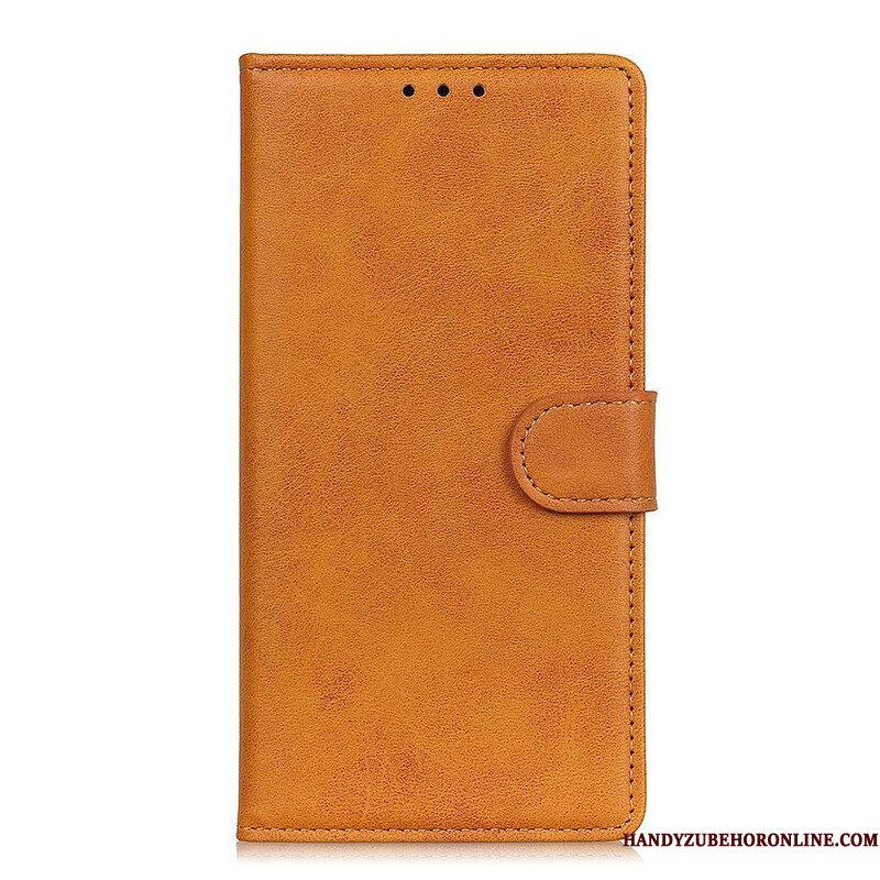 Folio-hoesje voor Samsung Galaxy M12 / A12 Retro Mat Leereffect