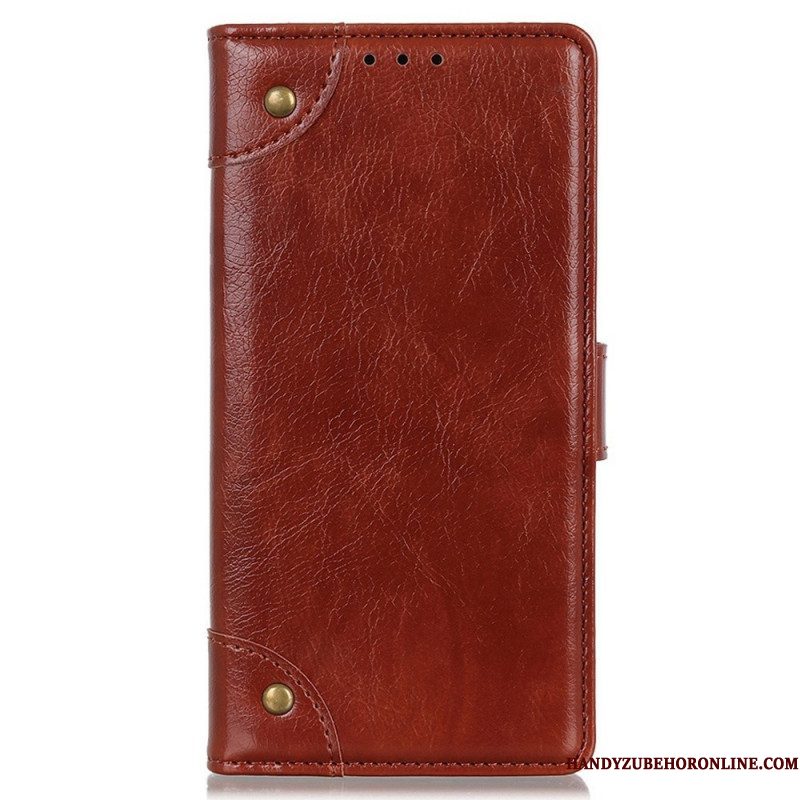 Folio-hoesje voor Samsung Galaxy M23 5G Vintage Nappaleer