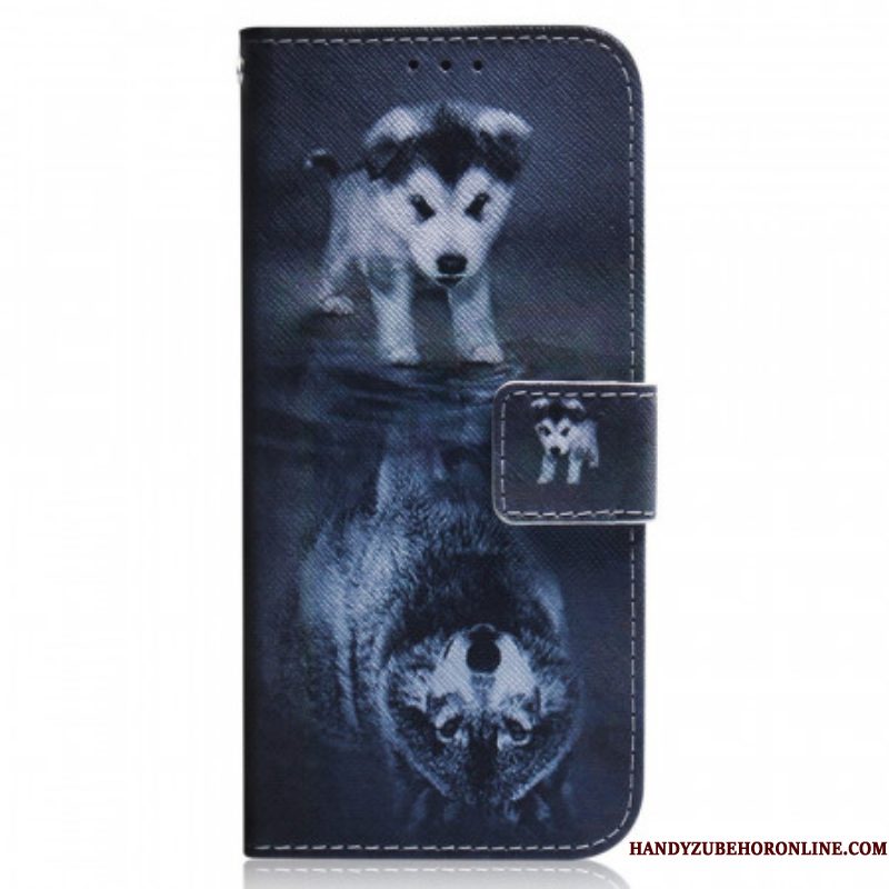 Folio-hoesje voor Samsung Galaxy M33 5G Puppy-droom