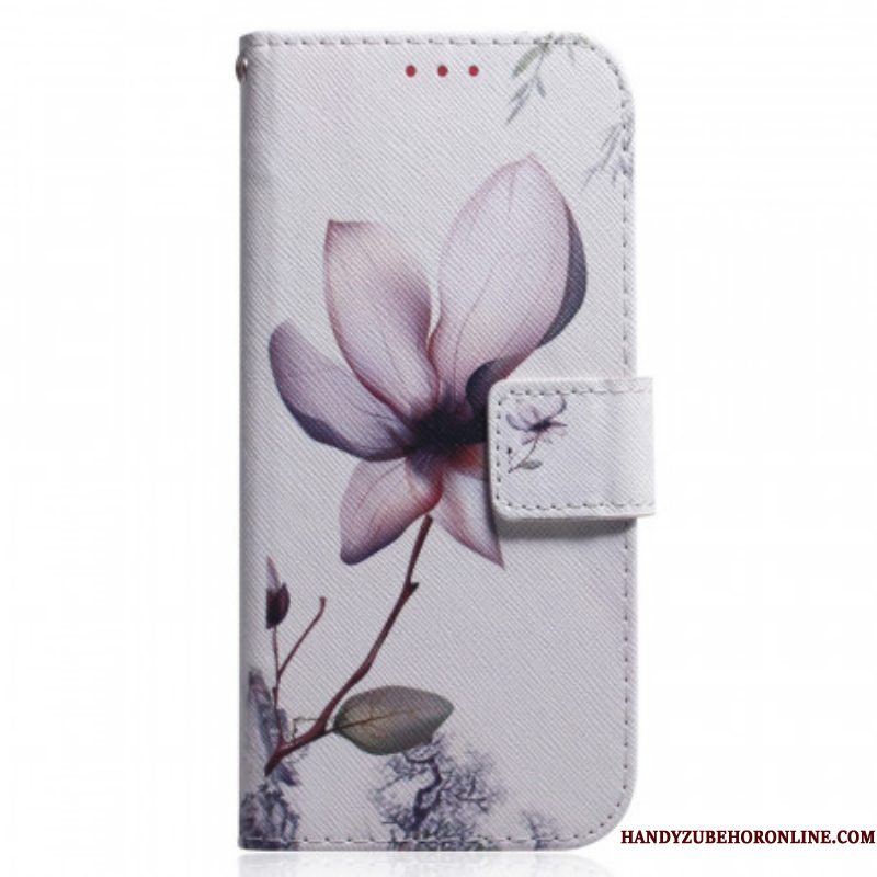 Folio-hoesje voor Samsung Galaxy M33 5G Roze Bloem