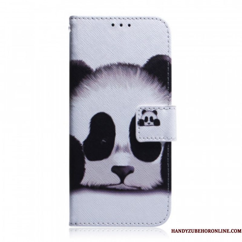 Folio-hoesje voor Samsung Galaxy M52 5G Panda Gezicht