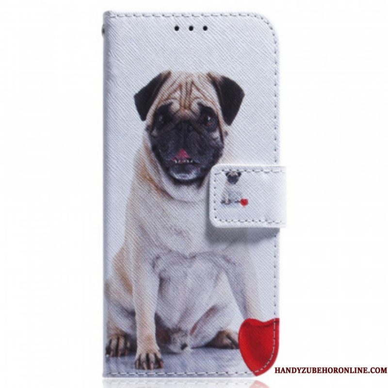Folio-hoesje voor Samsung Galaxy M53 5G Mops Hond