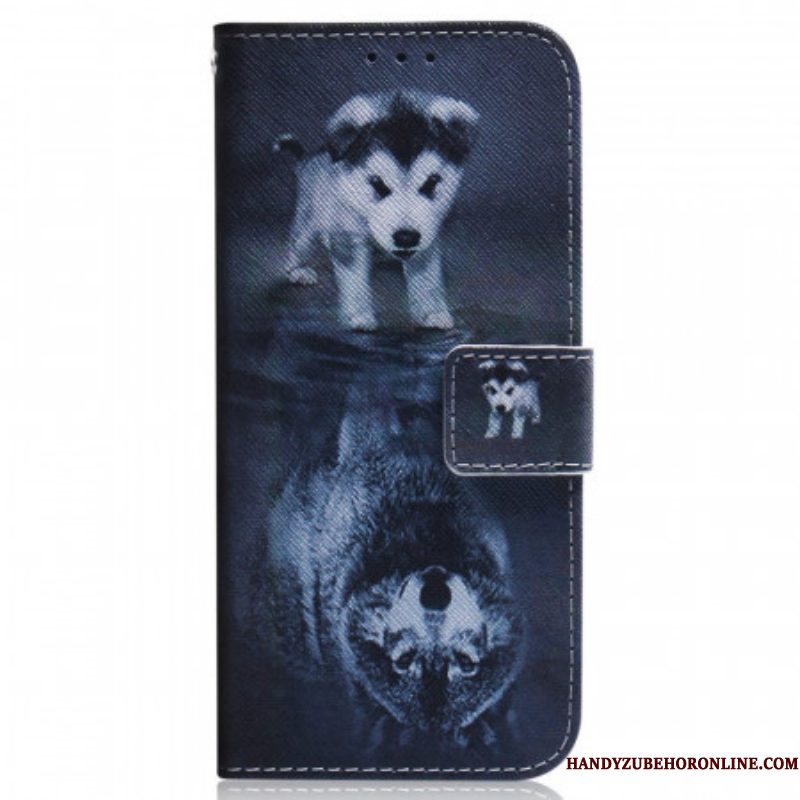 Folio-hoesje voor Samsung Galaxy M53 5G Puppy-droom