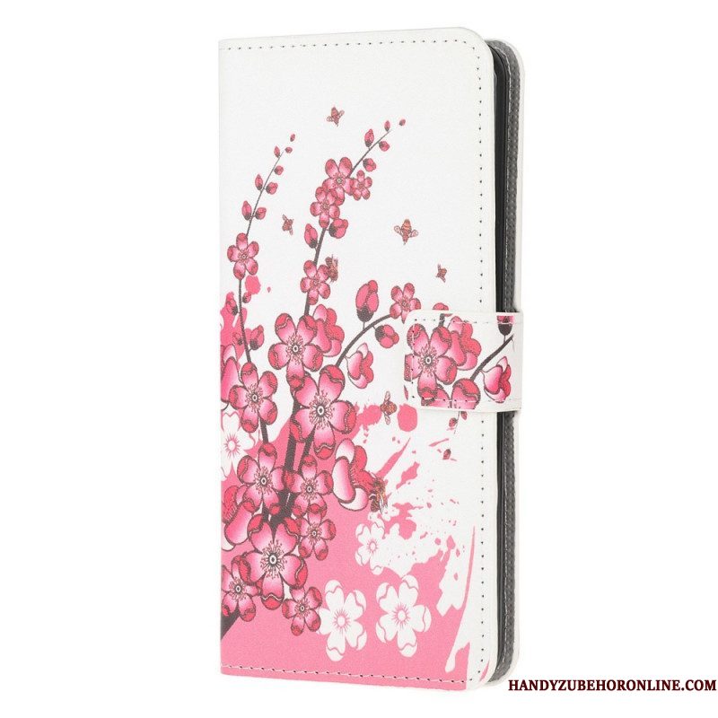 Folio-hoesje voor Samsung Galaxy M53 5G Tropische Bloemen