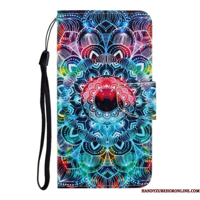 Folio-hoesje voor Samsung Galaxy S20 Plus / S20 Plus 5G Met Ketting Flitsende Strappy Mandala