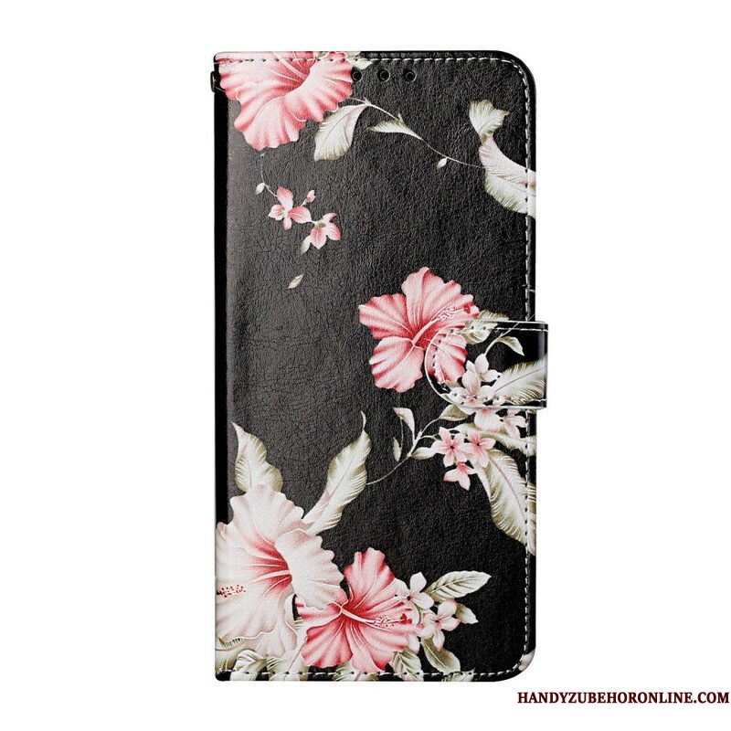 Folio-hoesje voor Samsung Galaxy S21 5G Gekke Bloemen