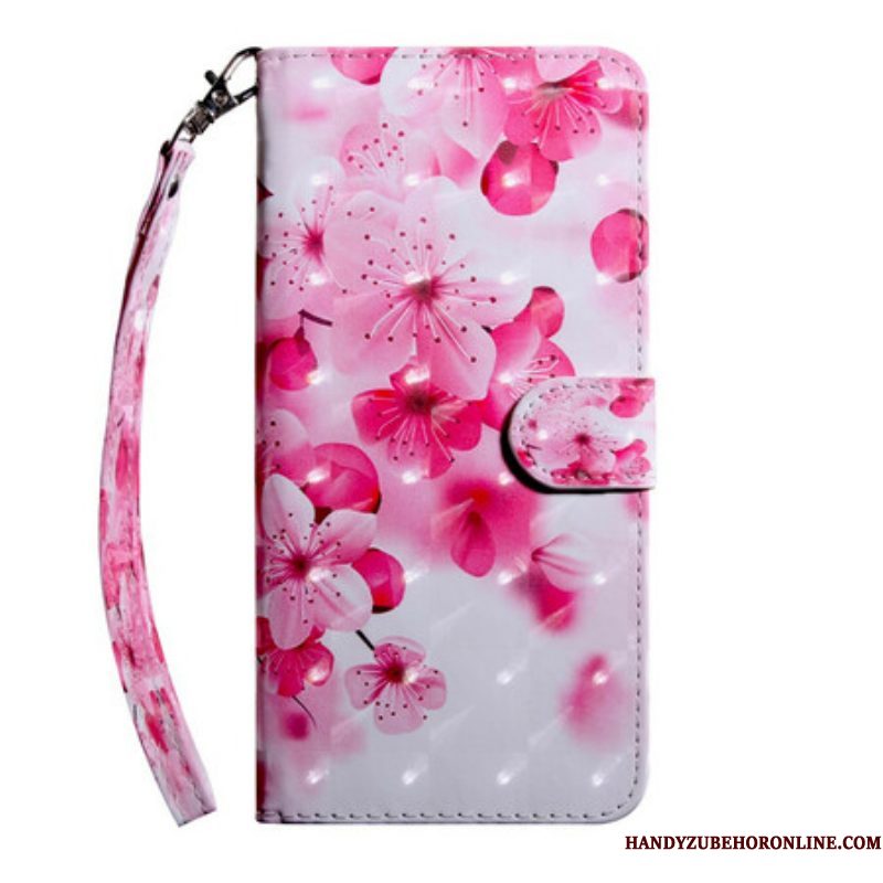 Folio-hoesje voor Samsung Galaxy S21 5G Roze Bloemen