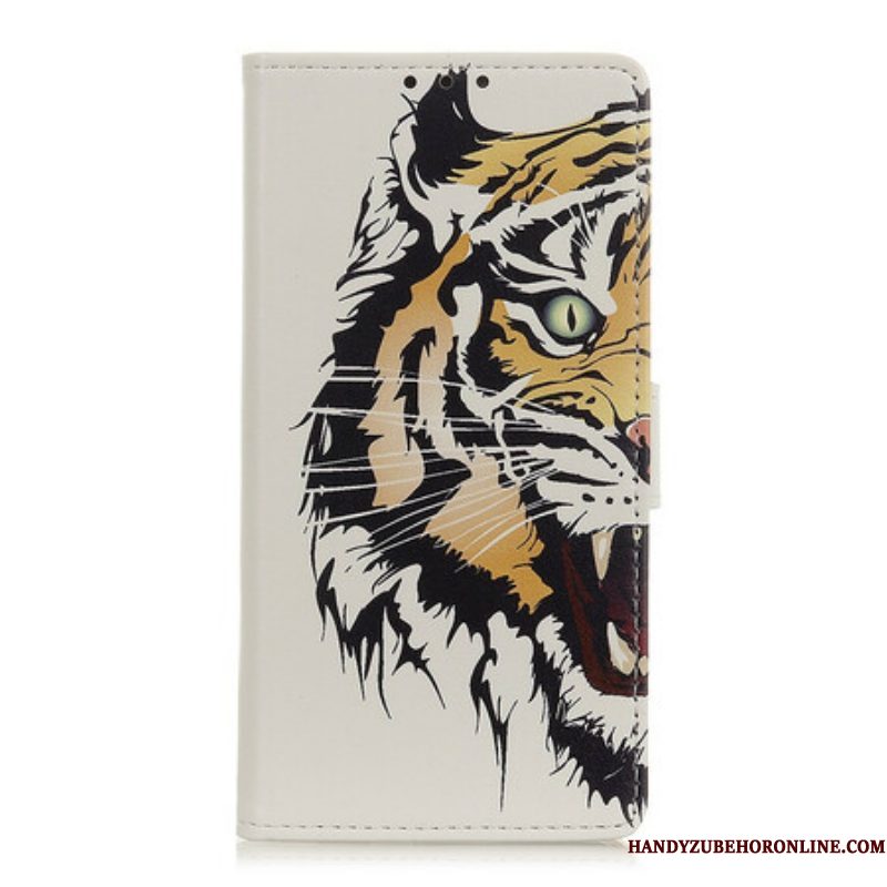 Folio-hoesje voor Samsung Galaxy S21 5G Woeste Tijger